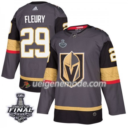 Herren Eishockey Vegas Golden Knights Trikot Marc-Andre Fleury 29 2018 Stanley Cup Final Patch Adidas Grau Authentic